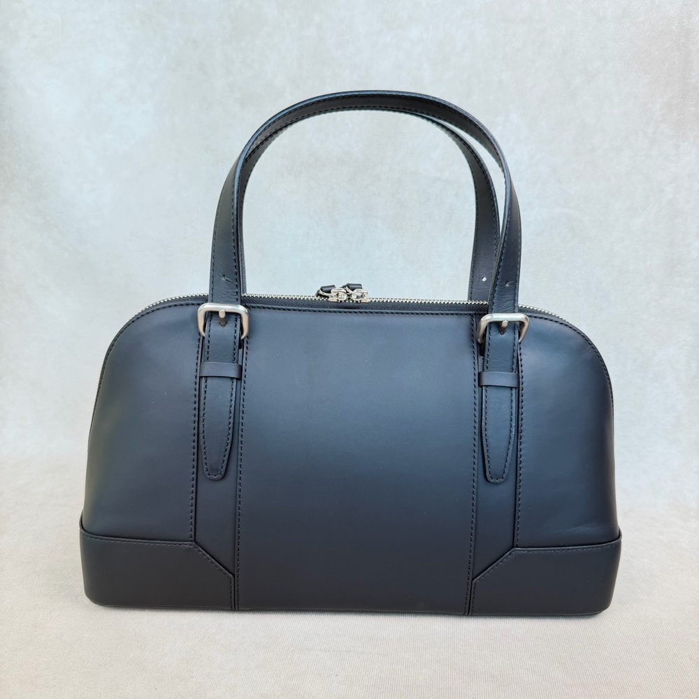Authentic Burberry Japan Exclusive Leather Top Handle Bag Nova Check Lining - Picture 4 of 17